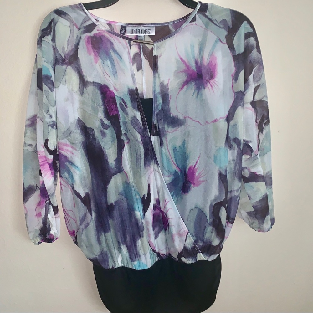 Jennifer Lopez floral print top
